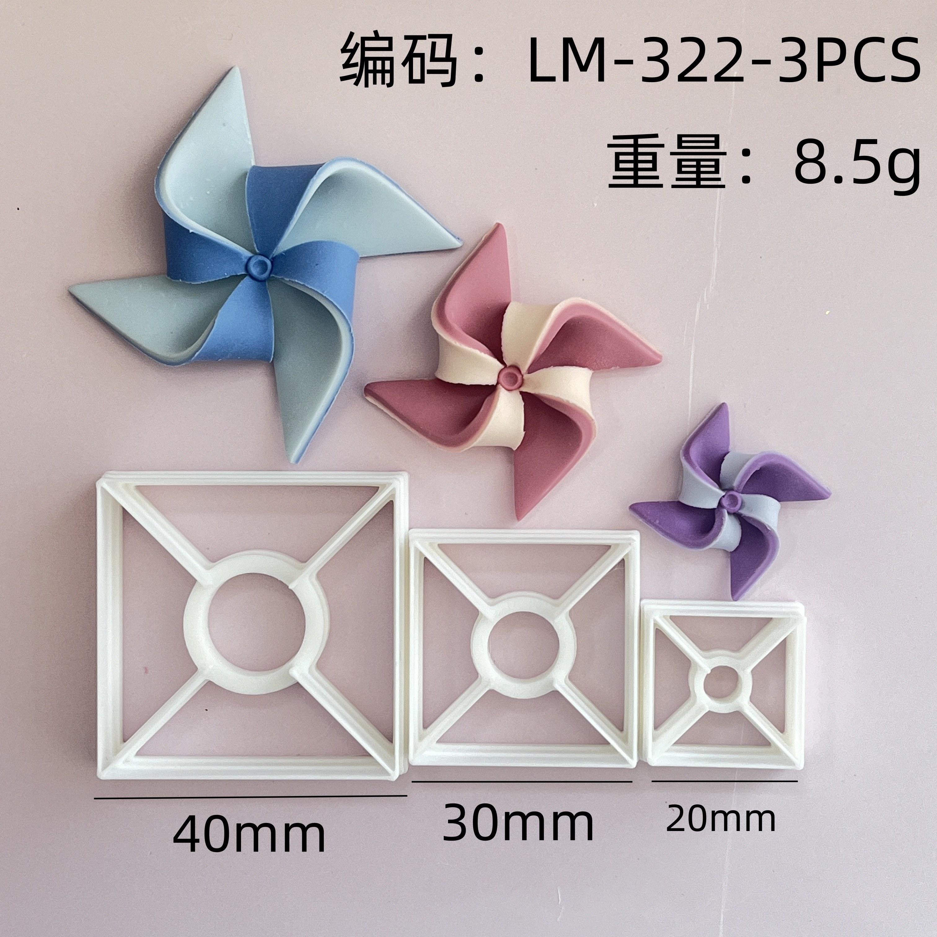 

3 шт., форма для резки ветряной мельницы из полимерной глины с высокой точностью, ювелирные изделия для сережек ручной работы «сделай сам»