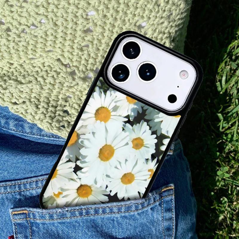 Daisy Flowers Abstract Floral Phone Case Cover for IPhone 11 12 13 14 15 16e 17 Pro Max Coque for IPhone 17 Air