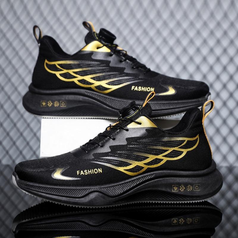 Summer mesh breathable men's knob dragon scale sports shoes fashion trendy shoes student running shoes