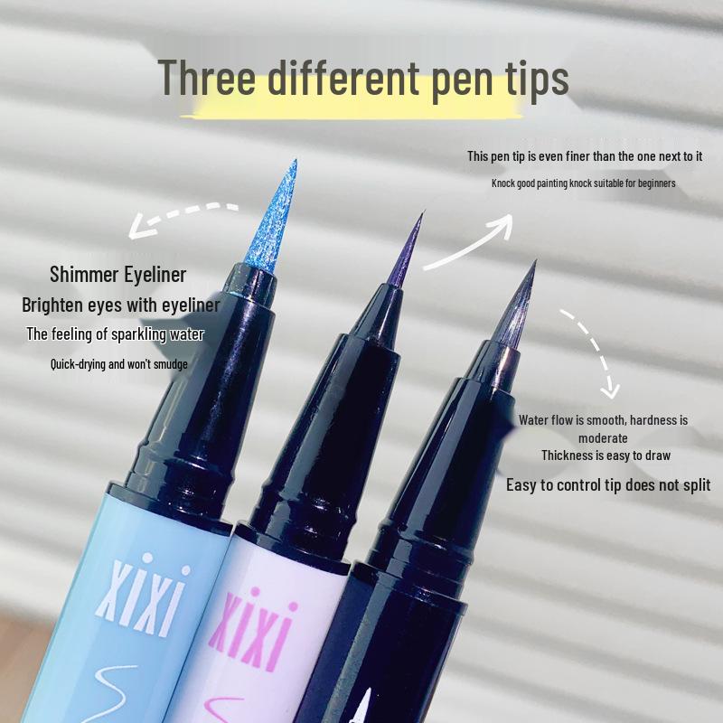 Xixi Bright Eyes Colored Eyeliner: Fine, Long-lasting, Waterproof, Smudge-Proof, Quick-Drying, Beginner-Friendly Pearl Brightening.