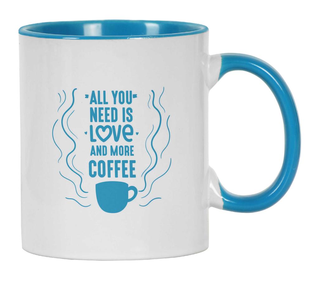 Inkdotpot All You Need Is Love and More Coffee 11 Oz Coffee Mugs Funny Novelty Great for Bride Groom Engagement Gift Bachelor and Bachelorette