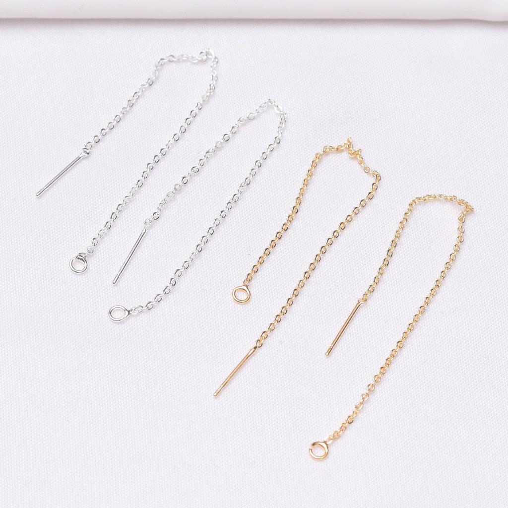 10pcs Color Retention 14K Gold Tassel Ear Line O-Chain Diy Handmade Can Be Matched With Pearl Jewelry Accessories