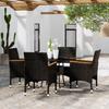 VidaXL Garden Dining Furniture 5 Pcs Patio Dining Furniture Table and Dining Chairs Garden Lounge Set 3058494