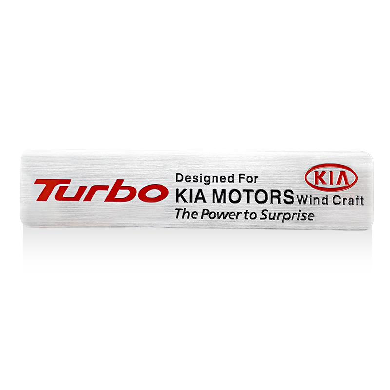 RPFU6 Car 3D Aluminum Logo Body Side Fender Decoration Stickers For KIA K9 Sportage Niro K5 Carnival EV6 EV9 EV3 K8 Stinger Forte Ceed
