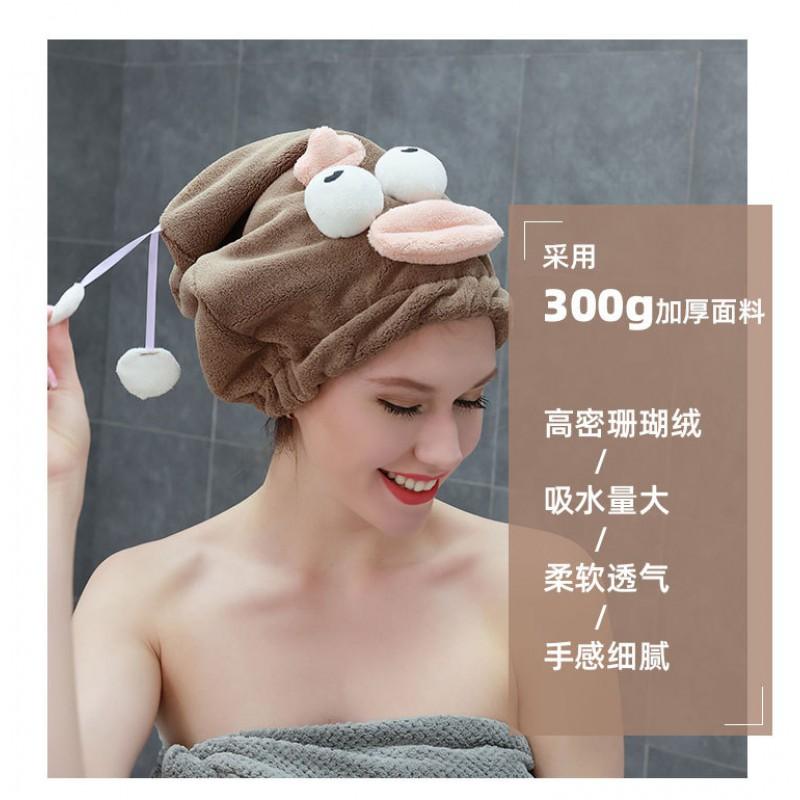 Kids Microfiber Hair Drying Hat Girls - Soft Coral Fleece Towel Cap Quick Dry Absorbent Hooded Wrap Bath Time