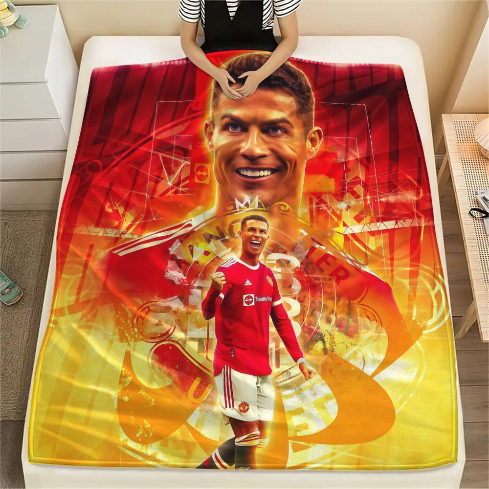 Cristiano Ronaldo Flannel Blanket, High quality Comfortable for All Seasons, Home Decor, Warmth and Comfort