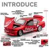 1/24 BMW M3 Coca Cola Supercoche Modelo Fundición Aleación Coche Coleccionables Hobby Miniauto Vehículo Alta Simulación Adorno Cumpleaños Niño