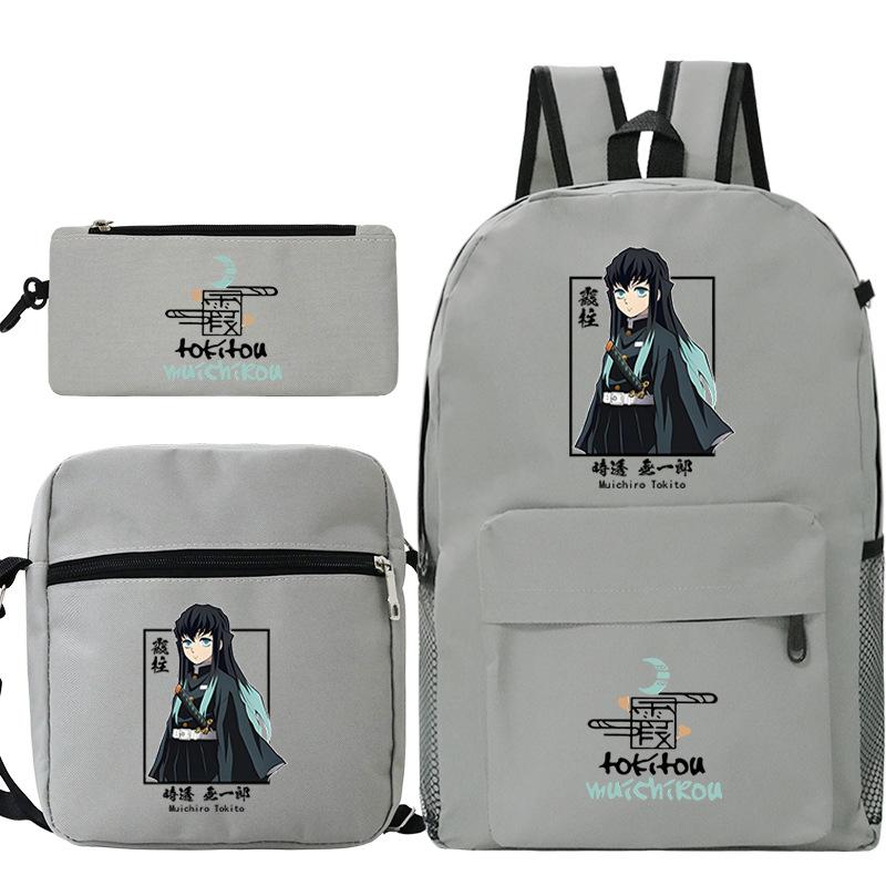 Demon Slayer Ghost Annihilation Blade Primary School Bag New Pencil Case Stationery Set
