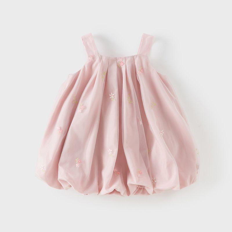 David Bella Children s Vest Dress 2026 New Girls  Dress with Straps, Floral Bud Dress, Summer Dress for Girls Pink [Ready in Stock] 90