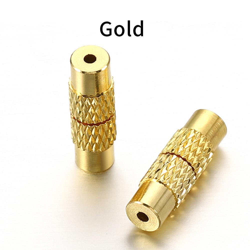 20-40pcs 13x4mm Screw Twist Cylinder Fasteners Buckles Clasps 1mm Hole Cord End Caps for DIY Bracelet Necklace Jewelry Making