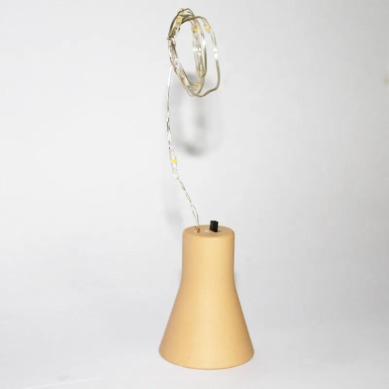 2M 20LED Solar Wine Bottle Cork String Lights Copper Wire Fairy Lights Waterproof for Wedding Party Garden Indoor Home Decor