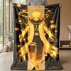 Naruto Uzumaki Printed Flannel Blanket Skin Friendly Warm Decorative Throw for Indoor Couch Bed Daily Use