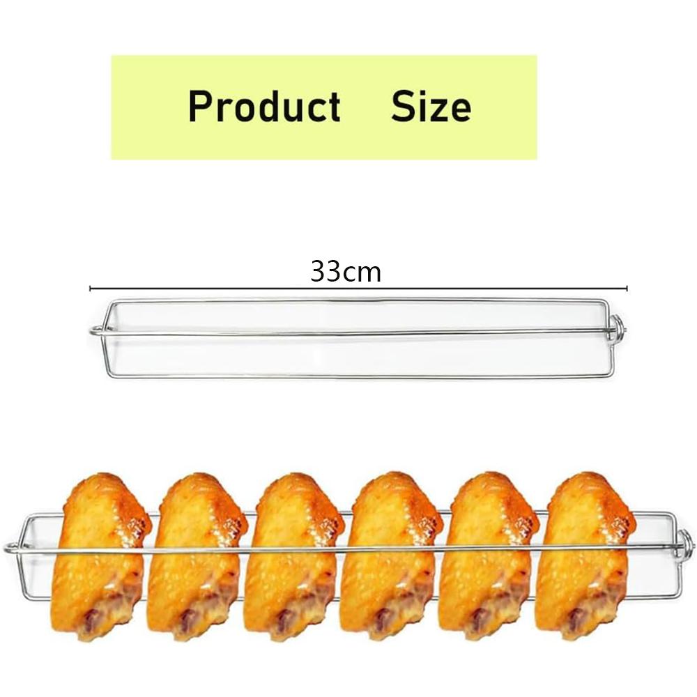 4pcs Chicken Wing Rails for Grill for Outdoor Picnic Camping Barbecue