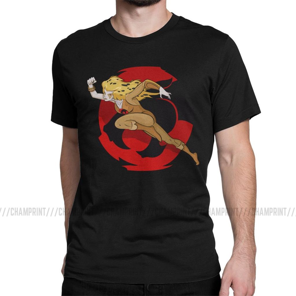 Mens Cheetara T Shirt Thundercats 80s Retro Cartoon Clothing Novelty Short Sleeve Crewneck Tee Shirt New Arrival TShirt