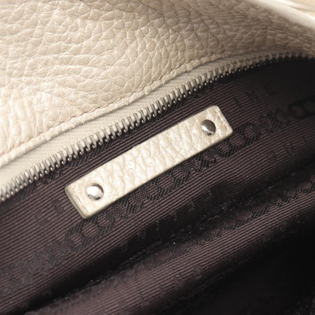 Used CELINE Bitter suite Handbag leather White Used Women