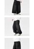 Men's Plus Size Hong Kong Style Straight Leg Harem Pants - Autumn/Winter Casual Loose Fit Lantern Jeans