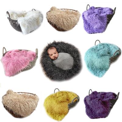 NUOLUX Baby Photo Props Newborn Baby Photography Soft Fur Photo Mat White