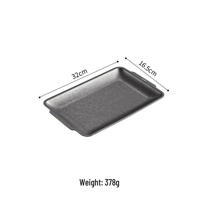 Stainless Steel Rectangular Plate Set