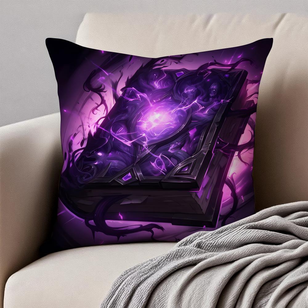 Dreamlike Magical Pattern Cushion Cover Pillowcase Antidustmite Invisible Zipper Short Plush Sofa Cushion