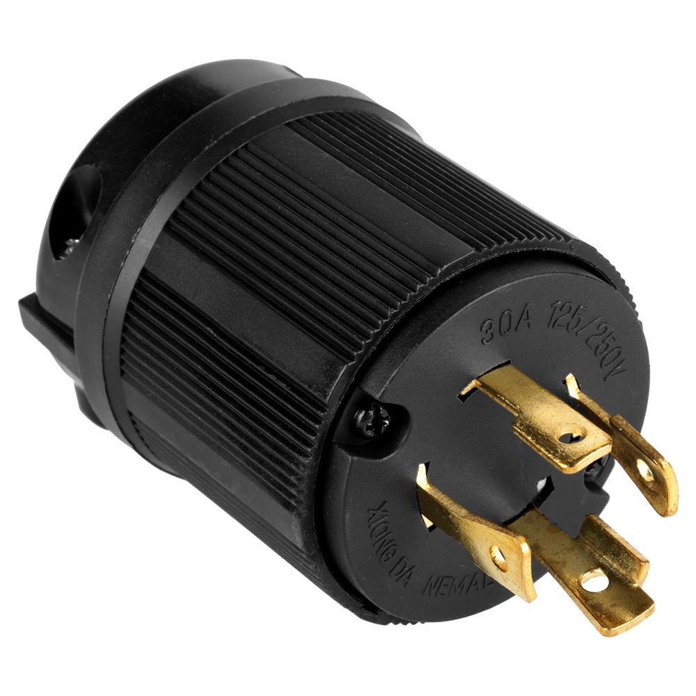4 Pin NEMA L14-30 Generator Plug and Receptacle Set Contacts Lightweight for 125V 30A Generator RV AC Outlet