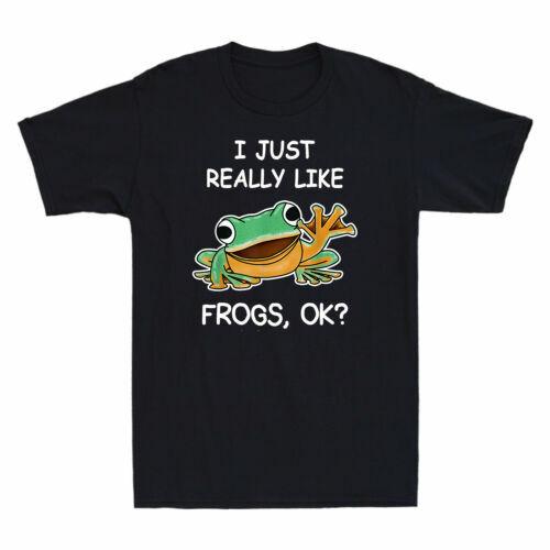 I Just Really Like Frogs Ok Funny Frog Lover Gift Men Short Sleeve T-shirt Tee S