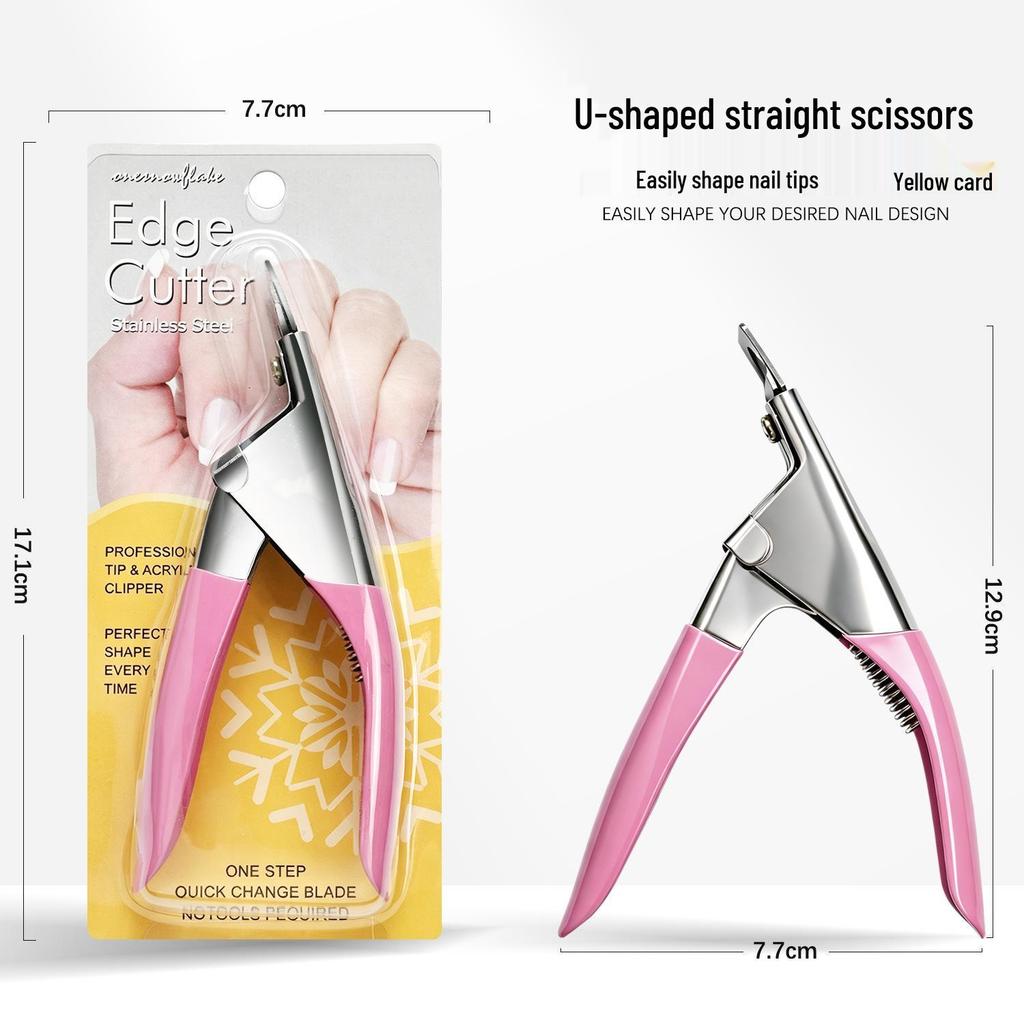 U-Shaped Sharp Nail Clipper for Crystal Gel Nail Extensions and French Nail Shaping