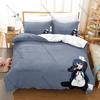 Cool Personality Anime Kuma Kuma Kuma Bear Bedding Set New Duvet Cover Pillowcase Polyester Bed Linen Kids Adults Gift
