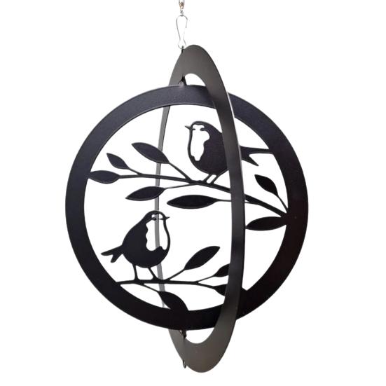 Hummingbird Wind Spinner 12-Inch 3D Kinetic Art Hanging Wind Spinner Outdoor Metal Wind Sculpture for Yard Garden Decor Gifts чёрный