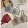 Jelly Lifting Light Warm Seamless Women's Underwear: Soft, Comfortable, Skin-friendly, Fixed Cup, Anti-Sagging Bra for Autumn and Winter.