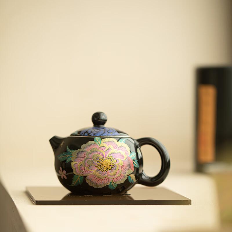 Shangqi Peony Ink Splendor Xishi Teapot