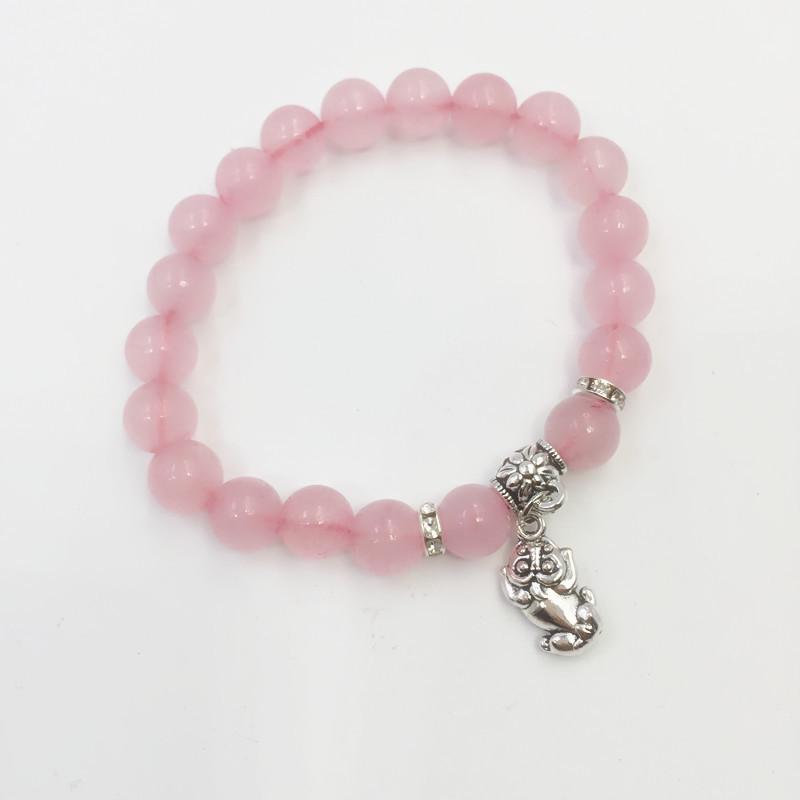 Natural Rose Quartz Bracelets: Gold Shop Opening Gifts & Live Stream Traffic Boosters