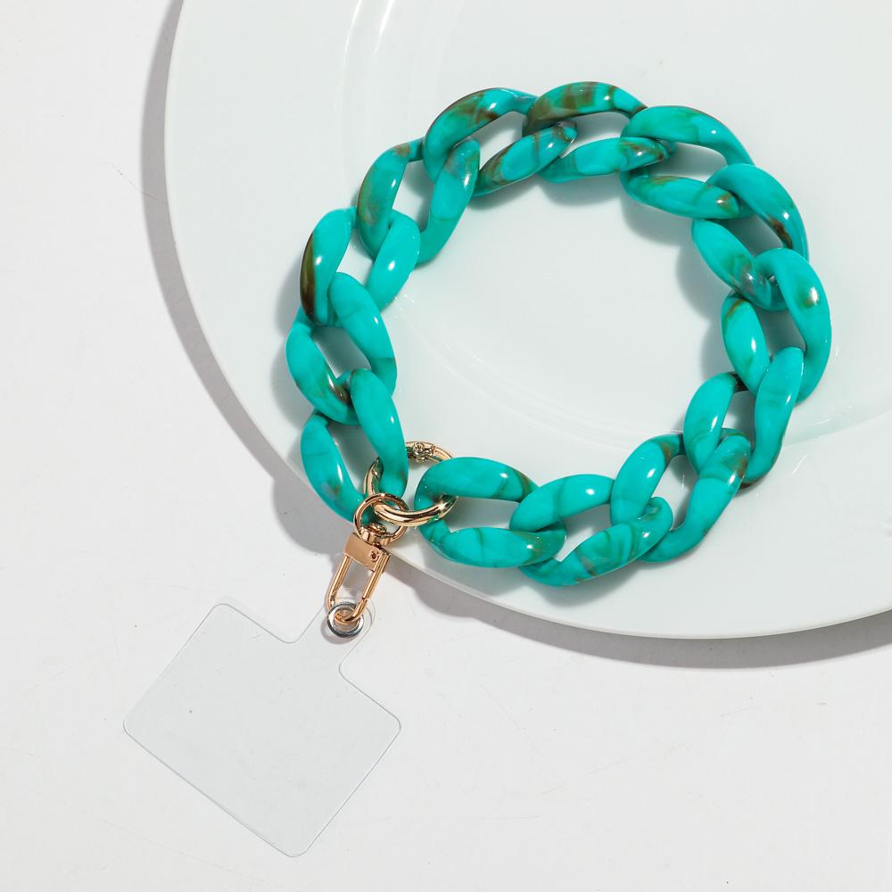 Trendy Chunky Link Acrylic Phone Chains for Women Colorful Mobile Phone Chain Strap Lanyard Jewelry Anti-Lost Accessories Gifts