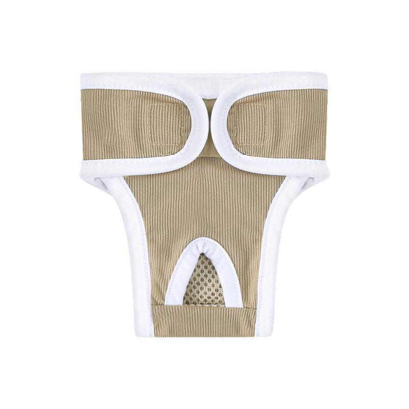 

1pcs Pet Physiological Pants Velcro Adjustable Underwear Dog Diapers Waterproof Menstrual Hygiene Pants Anti Harassment Washable Pet Dog Nappys waist 37-55cm 1pcs світло-коричневого кольору