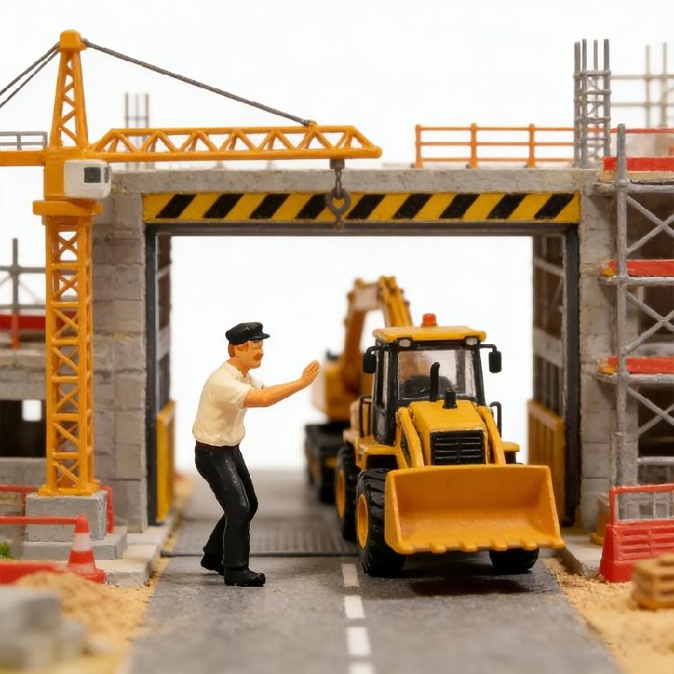 Precisions Crafted 1:64 Scale Resin Construction Scene Model For Enthusiasts And Hobbyists