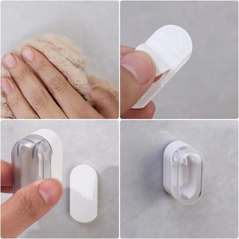 1-5 Pezzi Porta Spazzolino da Denti Senza Polvere Montaggio a Parete Senza Foratura Scaffale di Stoccaggio Risparmio di Spazio Organizzatore per Spazzolino da Denti per Bagno Domestico