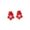 European and American Metal Flower Earrings Fashion Personality Simple Temperament Flower Stud Earrings Ethnic Style Versatile Earrings