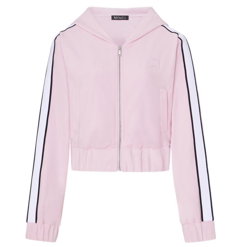 

MO&Co. Повседневная спортивная куртка с капюшоном и резиновой нашивкой S