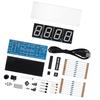 4-digit   Digital LED Clock Kit Auto Display Time/Temperature Electronic   Kit Clock - Red