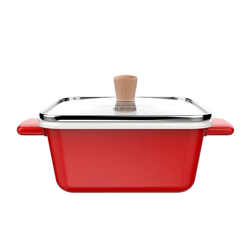 SUPOR 20cm Light Enamel Square Soup Pot