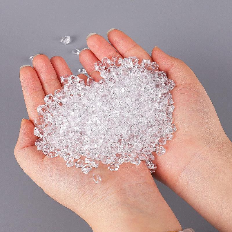 1 Set Mini Transparent Ice  Broken Ice  Stones Ice Grains Simulation Props For Dollhouse Decoration Miniature Home