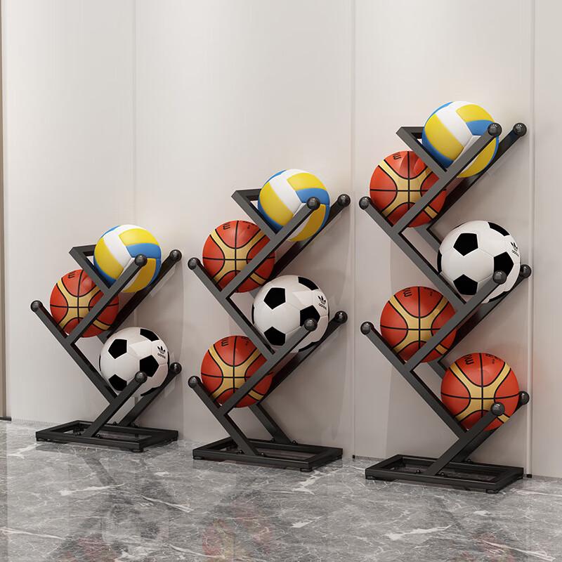 Gold 3-Tier Basketball Storage Rack