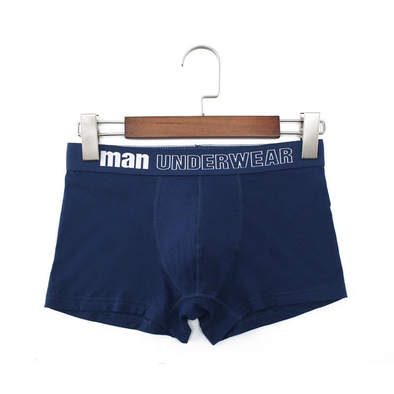 Men's European & American Pure Cotton U-Convex Mid-Waist Boxer Briefs - Comfortable, Loose, Breathable, Plus Size Square Leg Underwear