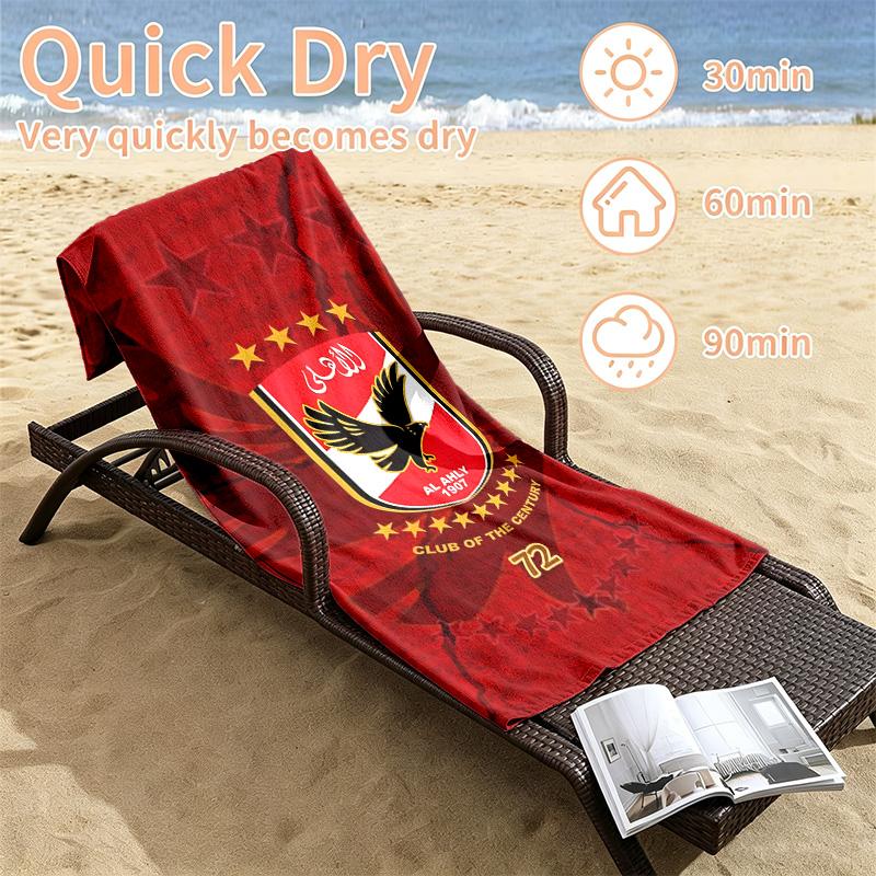 Al Ahly FC Beach towels also serve as bath towels summer essential a musthave for the outdoors the beach and the pool