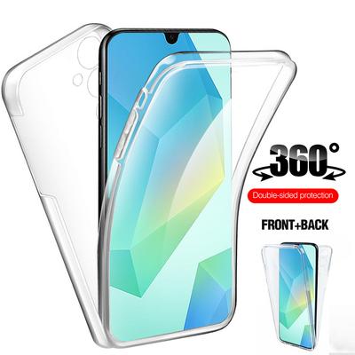 Coque Intégrale 360 Double pour Samsung Galaxy A16 Transparente Souple TPU Silicone Housse Pour Samsung A16 A15 A 16 15 4G 5G galaxya16