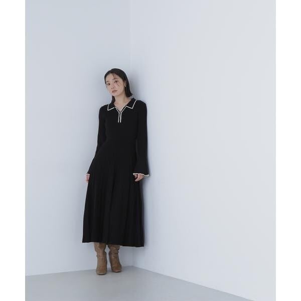 Natural Beauty Basics Skipper Bicolor Knit Dress (Beige/M)