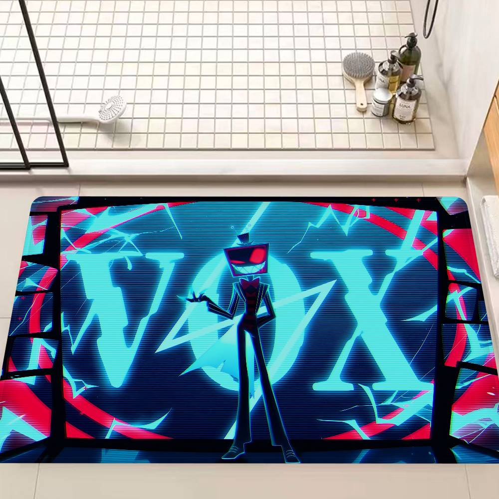 

Vox Hazbin Hotel Anime Door Mat Kids Room Bedroom Decoration Balcony Anti-Slip Doormat Living Room Doormat Area Rug 40x60cm