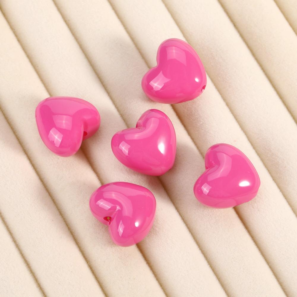 10pcs Multipurpose Heart Shape Beads Acrylic Craft Beads DIY Spacer Beads Craft Supplies