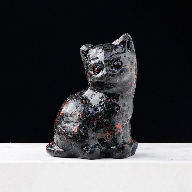 Animal Crystal Crafts Animal Natural Stone Statue Various Crystal Carvings Cat Crystal Wealth Cat
