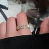 Cold wind zircon pearl opening ring Korean elegant temperament versatile index finger ring light luxury high-end jewelry women