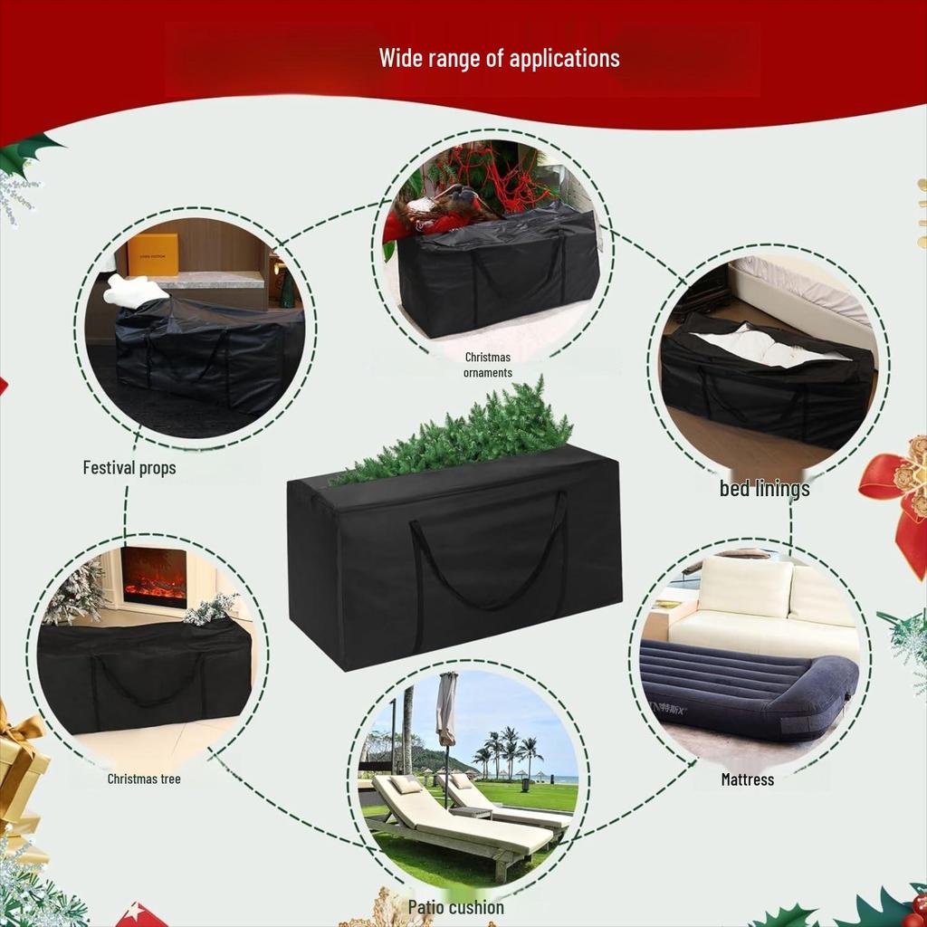Oxford Cloth Large Capacity Christmas Tree & Furniture Storage Bag - Rainproof & Dustproof Cover